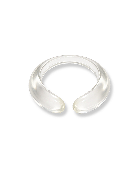 BRACELETE ABERTO RESINA TRANSPARENTE