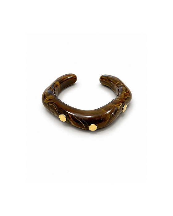 BRACELETE ABERTO ORGANICO ACRÍLICO TAXINHA