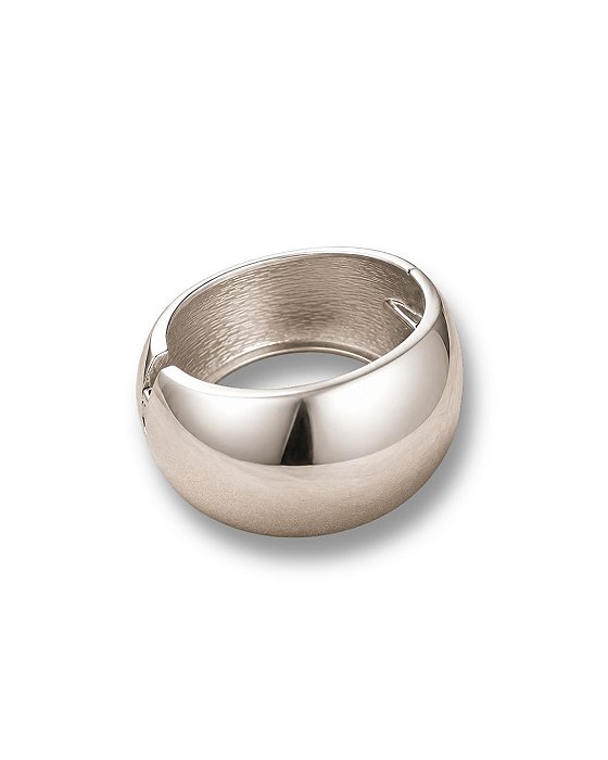 BRACELETE OVAL LARGO LISO PRATEADO