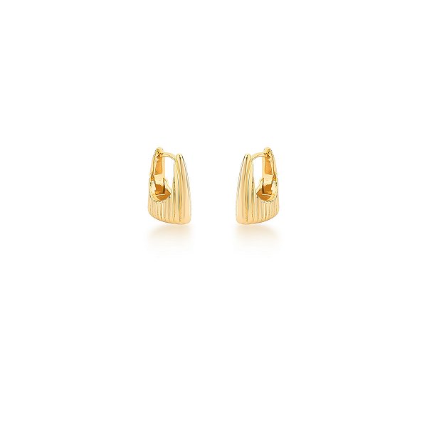 BRINCO ARGOLA P TRIANGULAR ANTIQUE BAN. DOURADO