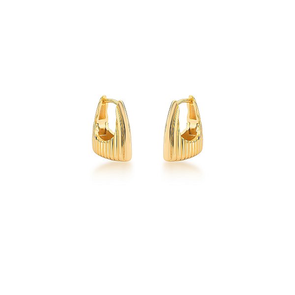 BRINCO ARGOLA M TRIANGULAR ANTIQUE BAN. DOURADO