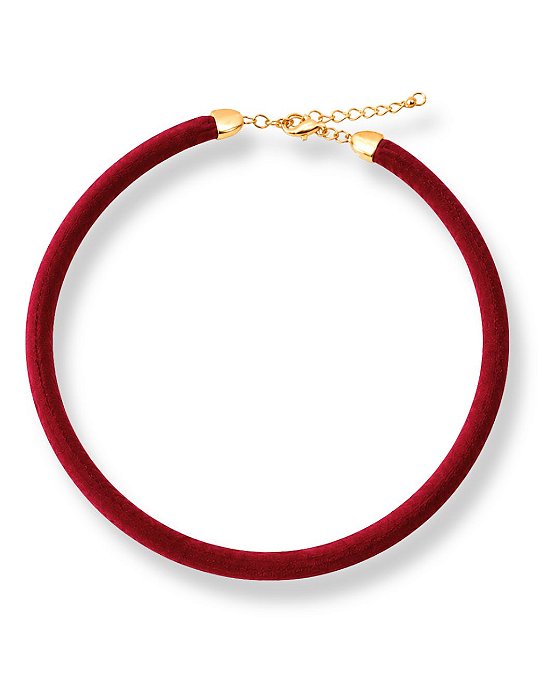 CHOKER VELUDO FECHO LAGOSTA