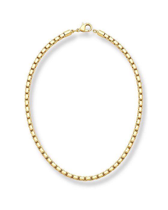 CORRENTE LISO ELO CARTIER TRABALHADO BAN. DOURADO
