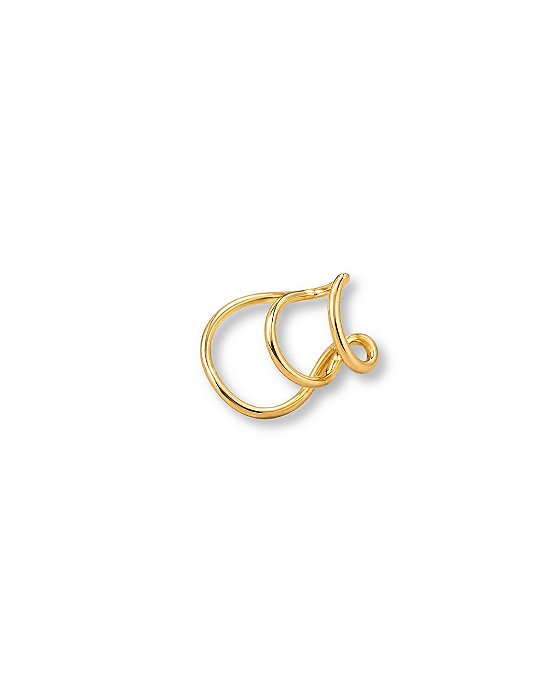 PIERCING ENCAIXE LISO CURVO 3 VOLTAS BAN. DOURADO