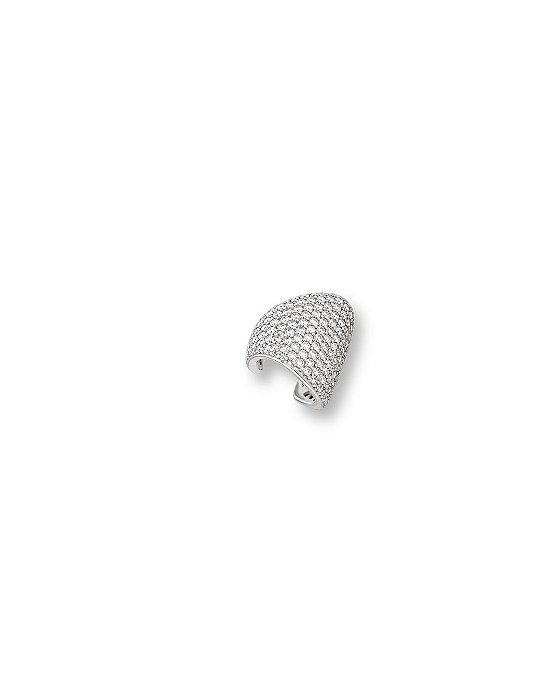 PIERCING ENCAIXE ZIRCONIA TRIANGULAR CURVO BAN. A RODIO