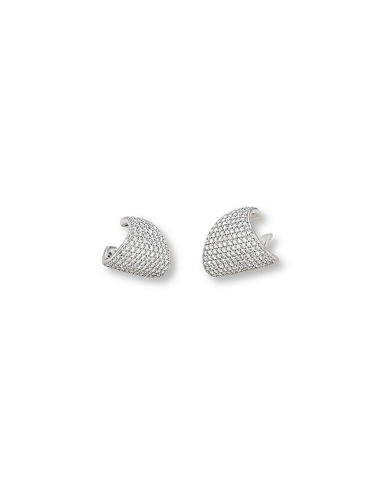 PIERCING ENCAIXE ZIRCONIA TRIANGULAR CURVO BAN. A RODIO