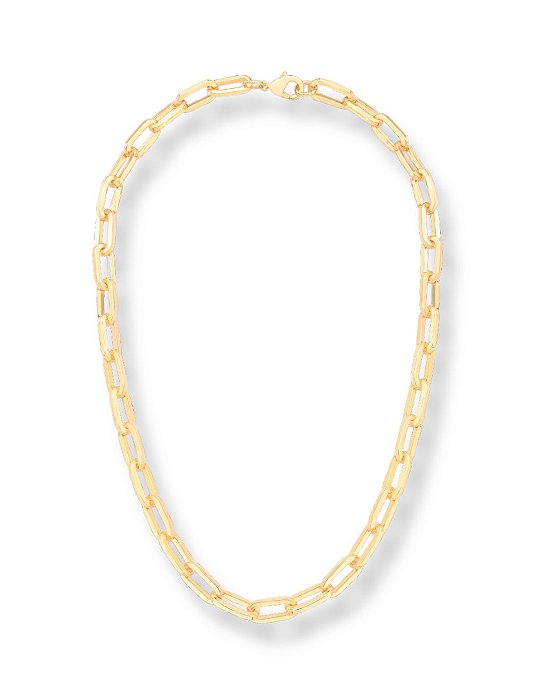 COLAR LISO ELOS RETANGULARES SEMI JOIA BAN.DOURADO