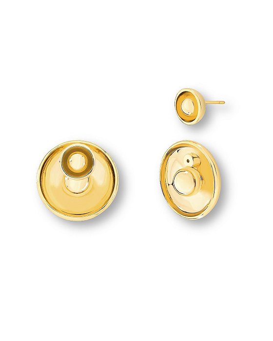 BRINCO EAR JACKET CONCH E ESFERA SEMI JOIA BAN.DOURADO
