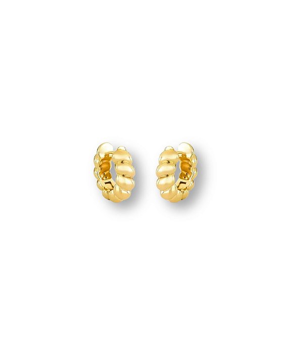 BRINCO ARGOLA DE CLICK REDONDA TRANÇADA M BAN. DOURADO