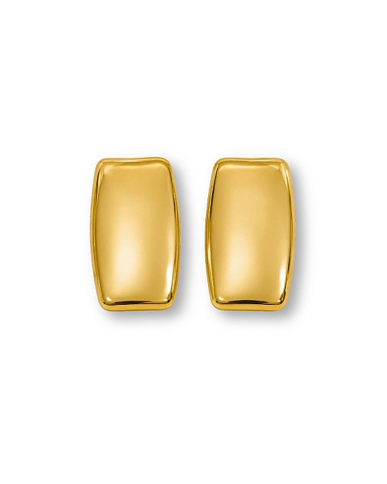BRINCO RETANGULAR LISO SEMI JOIA BAN. DOURADO