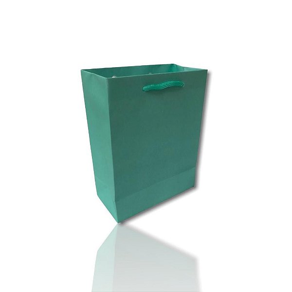 Sacola Papel Turquesa 20x15x07 - 10 Unid. N6