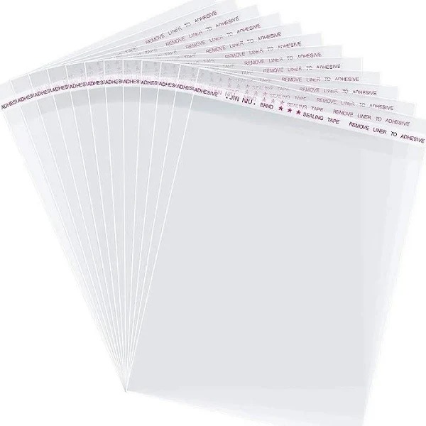 Saco Adesivado Plástico Transparente S/Furo