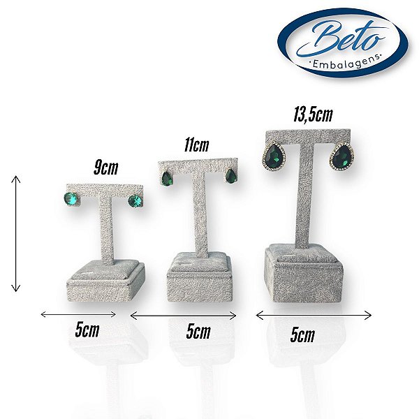 Expositor De Brinco T 2 Furos Sued Cinza (P260/M261/G262)