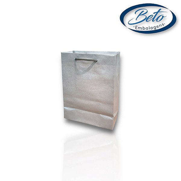 Sacola Papel Prata 20x15x07 - 10 Unid. N6