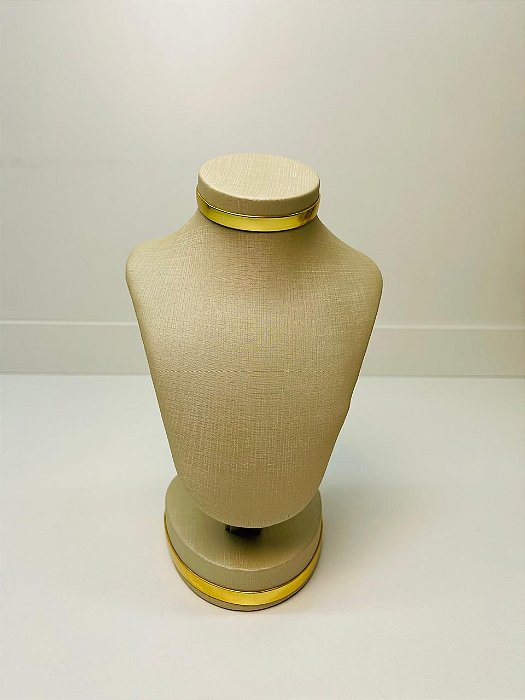 Busto Classic Perola com friso em dourado P, M, G