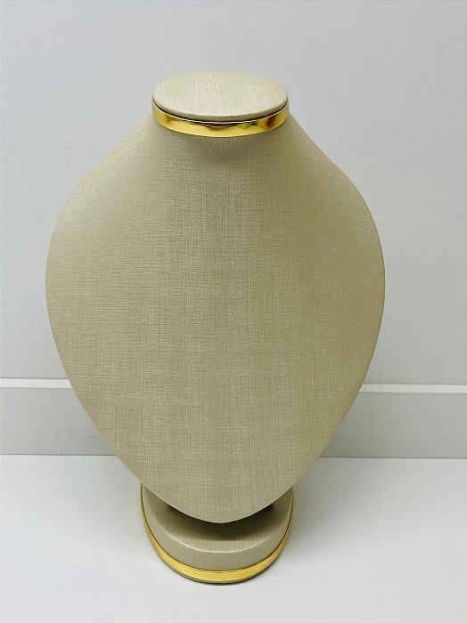 BUSTO ABAJUR PÉROLA COM FRISO