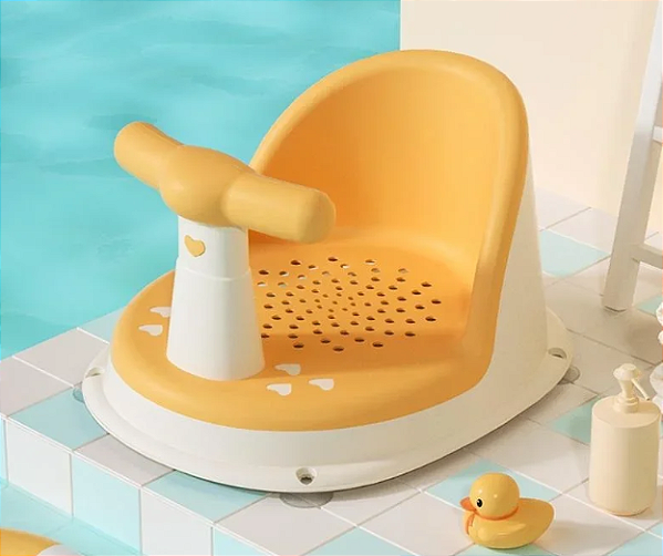 Assento para Banho - Antiderrapante - Bebês - Amarelo