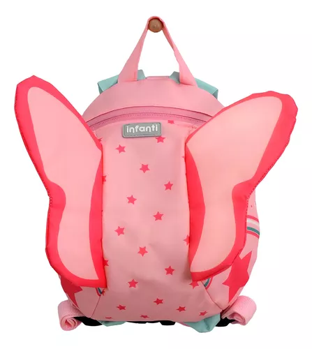 Mochila Com Guia Borboleta Rosa - Infanti