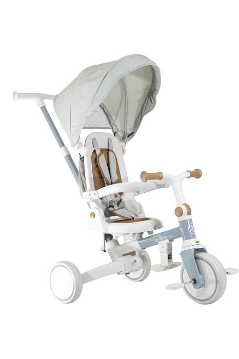 Triciclo Infantil Multifuncional E-lite - Premium Baby Cor Off White E Azul