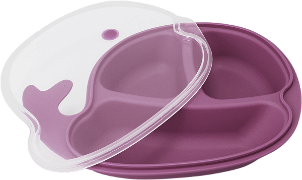 Prato Infantil Baleia Colors Rose - Clingo