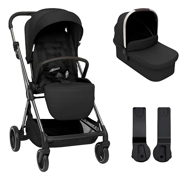 Carrinho De Bebê Sienna Diamond Dolphin + Moisés + Adaptador - Abc Design