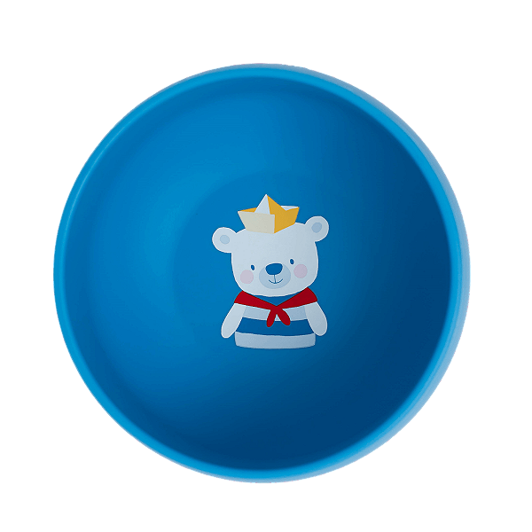 Bowl De Silicone Com Ventosa Ursinho Navy Azul Büp Baby