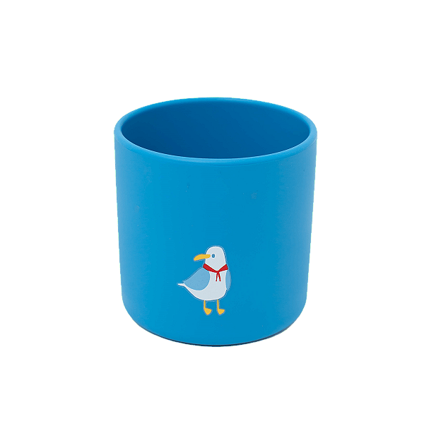 Copo De Silicone Ursinho Navy Azul Büp Baby