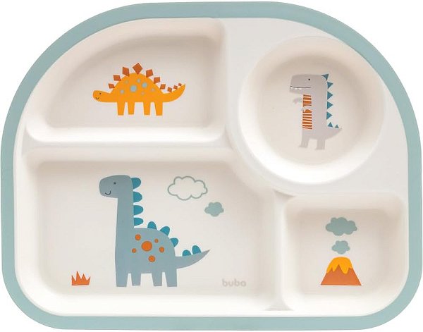 Prato Com Divisórias Magic Dino - Buba