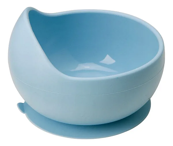 Bowl em Silicone Com Ventosa Tigela Pote Alimentação Azul - Buba