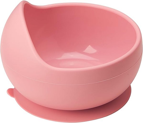Bowl em Silicone Com Ventosa Tigela Pote Alimentação Rosa - Buba