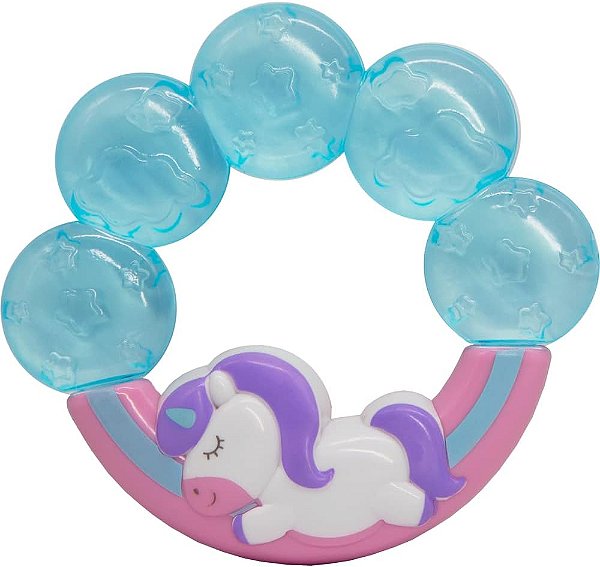 Mordedor com Água Unicornio Rosa - Buba