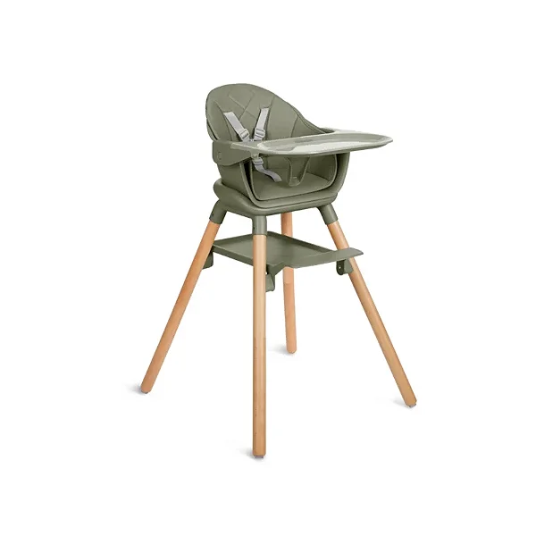 Cadeira de Refeição 6 em 1 Woody Army Green Kikkaboo