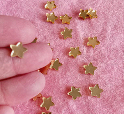 50 Miniatura Estrela - 1cm -  Escolha sua cor