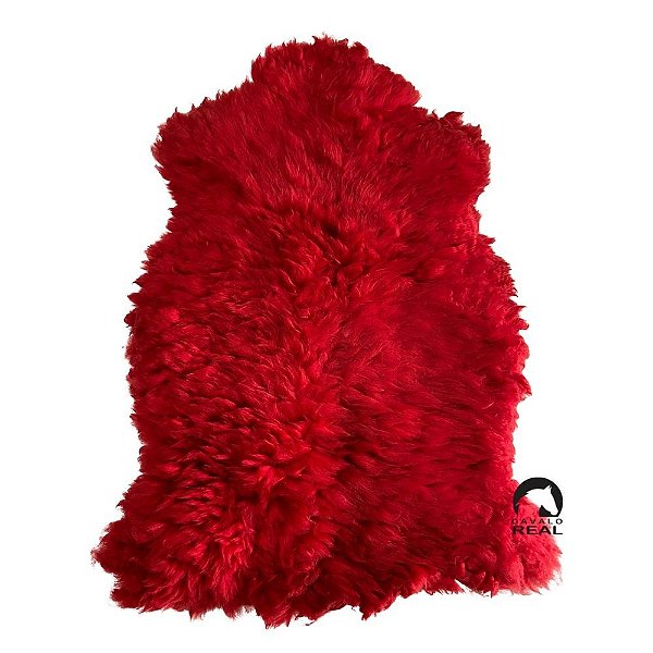 Pelego De Lã Natural Pele De Carneiro - Vermelho