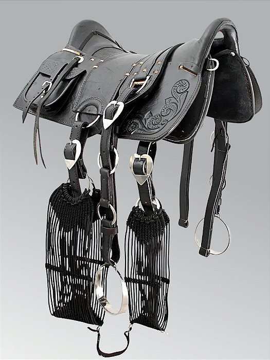 Arreio Pantaneiro Cutiano De Arco Para Montaria Luxo - Preto