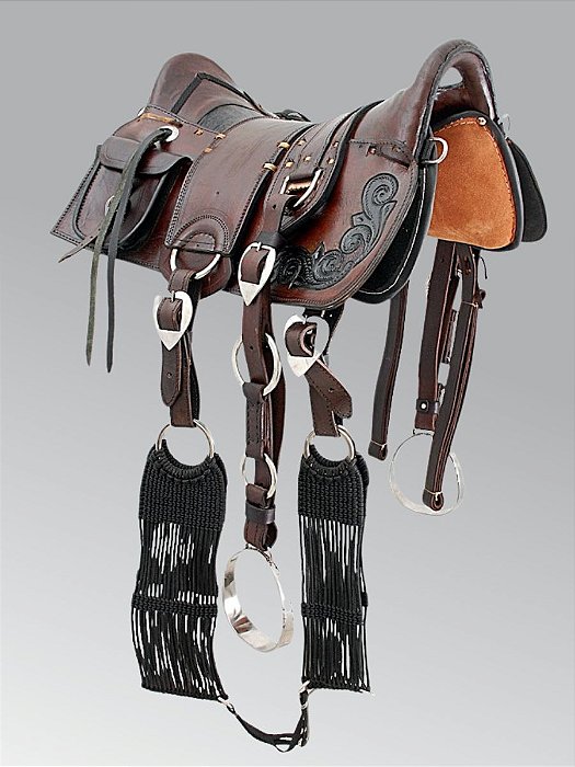 Arreio Pantaneiro Cutiano De Arco Para Montaria Luxo - Marrom