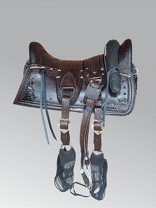 Arreio Basto Cutiano Com Maneador Completo - Marrom