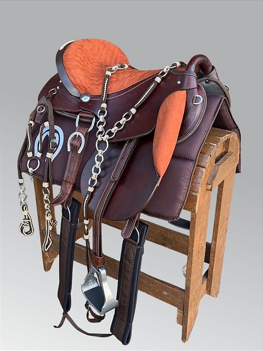 Sela Mangalarga Elite + Traia de Cordinha Inox Castor