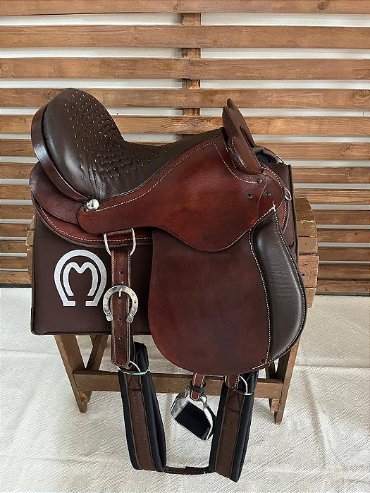 Sela De Cabeça São Carlos Elite Couro Legítimo - Barrigueira Neoprene