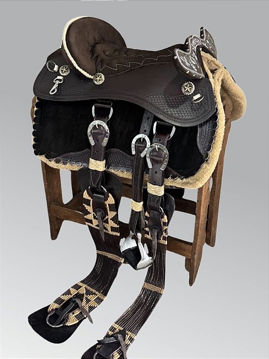 Arreio Tropeiro Chapeado Exclusivo - Café