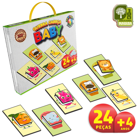 Jogo Infantil Big Box 4 Tipos Jogos Educativos Peças Madeira em