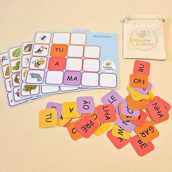 Bingo Silábico - Regador de Ideias- Jogos Educativos
