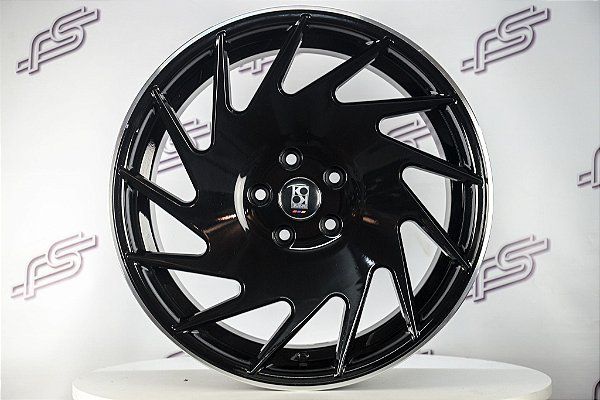 Jogo De Rodas Koko Kuture SL034 Vossen Preto 5x114,3 - 19x8,5 e 19x9,5 + Brinde Ponteira