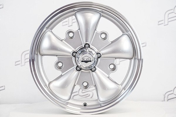 Roda Raw Classics 5 Spoke Prata Diamantada Aro 15 / 5 Furos (5x205)