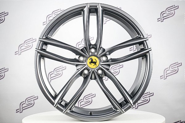 Jogo De Rodas Ferrari Grafite Fosco 5x114 - 20x9 e 20x11 Offset 40 e 30