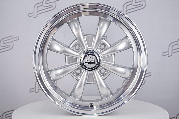 Roda Raw Classics 8 Spoke Aro 15 Prata / 4 Furos (4x130)