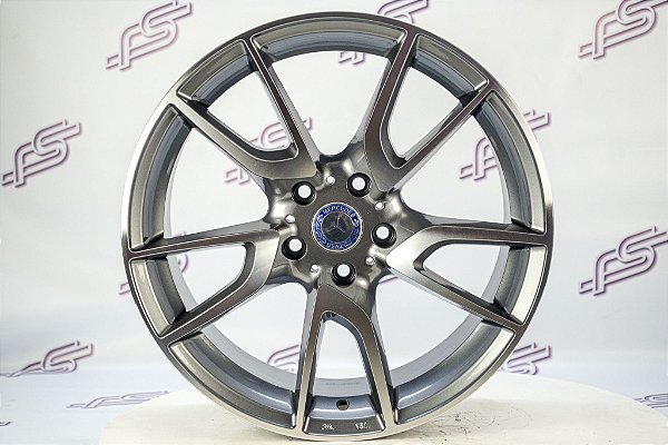 Jogo De Rodas Mercedes C-43 Grafite Diamantada 5x112 - 18x8