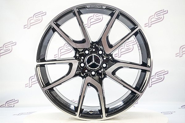 Jogo De Rodas Mercedes C-43 AMG Preto Diamantado 5x112 - 20x8,5