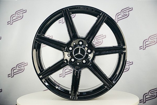 Jogo De Rodas Mercedes E-63 Preto Brilhante 5x112 - 19x8,5 E 19x9,5