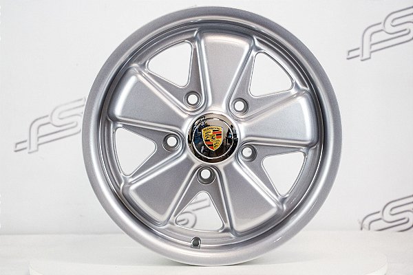 Roda 911 Fuchs Prata Aro 15 Tala 5,5 / 5 Furos (5x130)